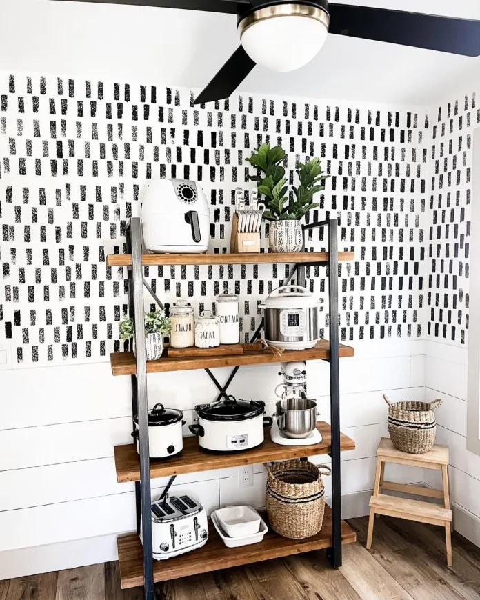 estante de decoração da cozinha