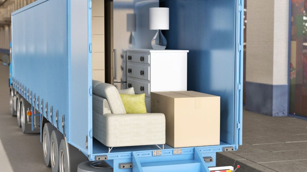 Empresa de mudanças em Contagem: caminhão com mudança.