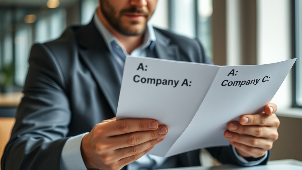 Empresa de mudança que embala tudo: homem analisando propostas de empresas